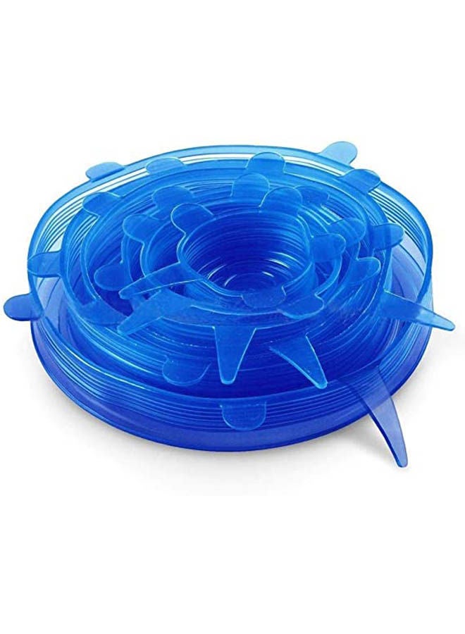 Silicone Stretch Food Cover Set Blue 