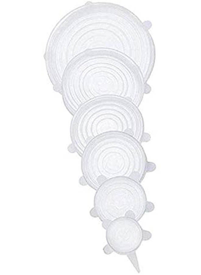 Silicone Stretch Food Cover Set White 
