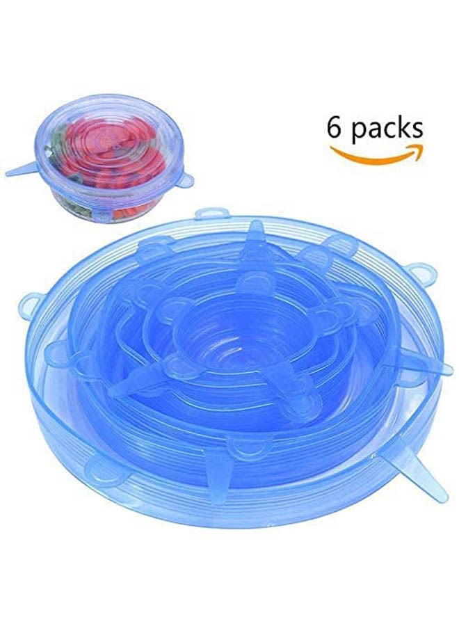 Silicone Stretch Food Cover Set Blue 20cm 
