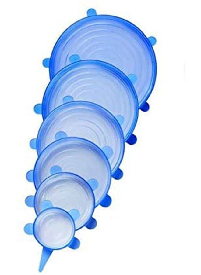 Silicone Stretch Food Cover Set Blue 20cm 