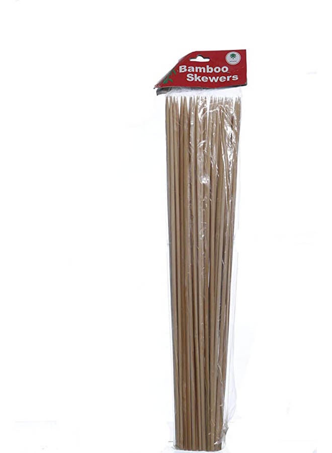 Wooden Skewer Set 35 Cm Beige 35cm