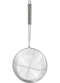 Stainless Steel Food Strainer With Handle Silver 17cm