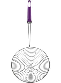 Stainless Steel Food Strainer With Plastic Handle Silver 39cm