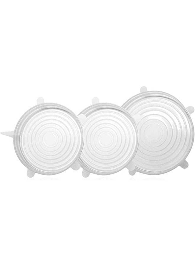 Reusable Food Saver Silicone Covers Clear 