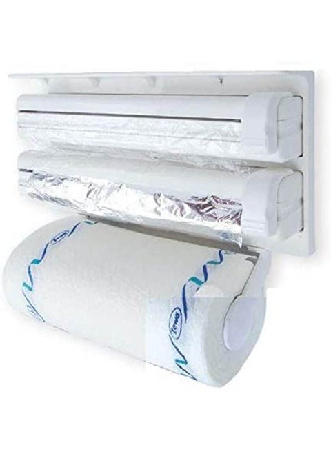 Triple Paper Dispenser White