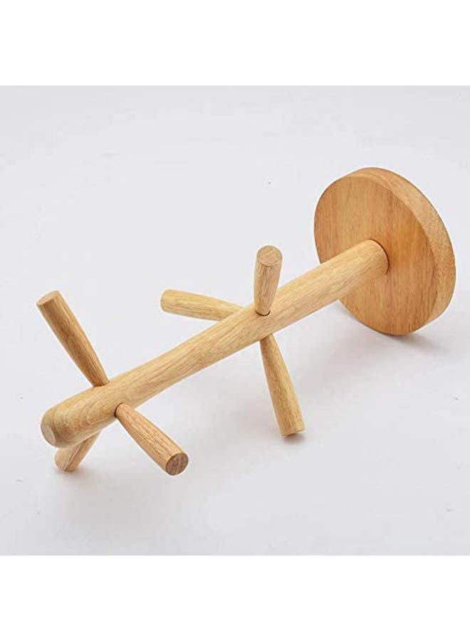 Wooden Cup Holder And Coaster Beige