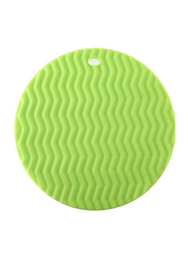 Extra Thick Silicone Trivet Mat Hot Pads Non-Slip Silicone Insulation Mat Green 20x20x0.3cm  - Image 1