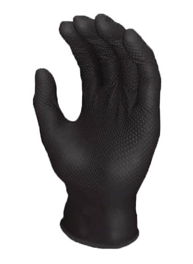 Gloves Reusable Silicone Brush Scrubber Gloves Heat Resistant For Kitchen Black  - Image 2