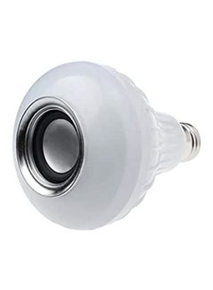 Mini Wireless Bt Music Led Light Bulb Audio Speaker Lamp With Remote Control White