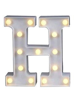 Generic Decorative Led Illuminated Letter Marquee Sign - Alphabet Marquee Letters With Lights For Wedding Birthday Party Christmas Kids Room Night Light Lamp Home Bar Decoration,H Multicolour  - Image 1