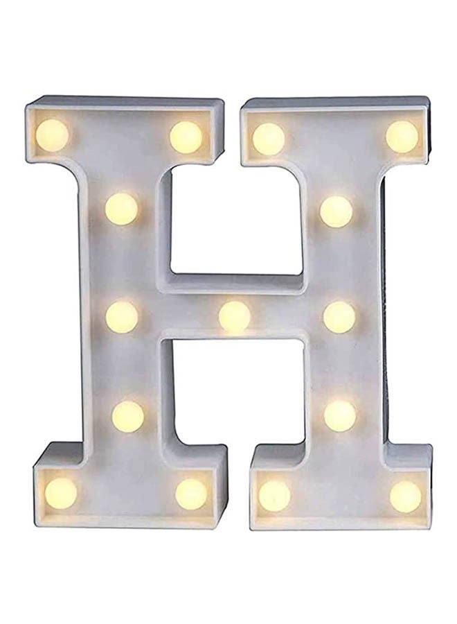 Generic Decorative Led Illuminated Letter Marquee Sign - Alphabet Marquee Letters With Lights For Wedding Birthday Party Christmas Kids Room Night Light Lamp Home Bar Decoration,H Multicolour  - Image 1