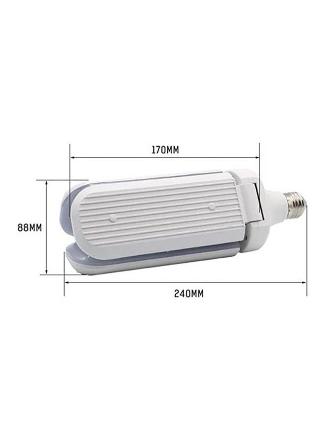 E27 Led Foldable Three-Leaf Fan Bulb Blade Angle Adjustable Ceiling Lamp Room Light Multicolour  - Image 2