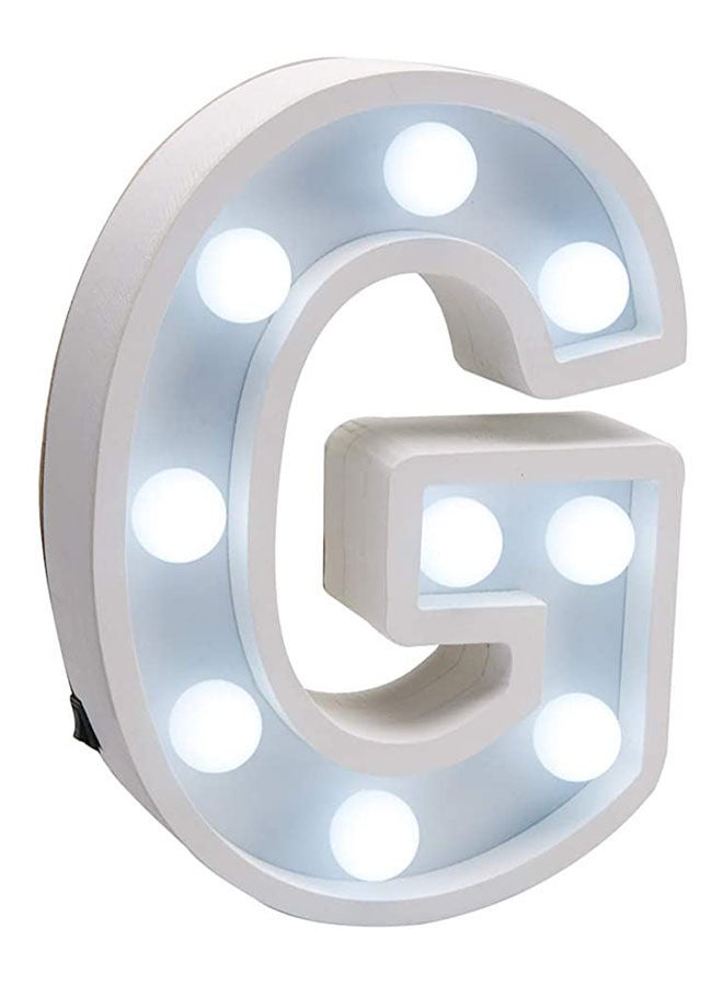 Led Letter G White 15 x 21 x 5cm
