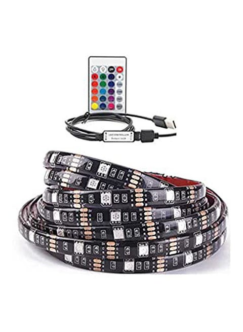 Led Strip Lights Kit Waterproof With 24 Key Remote Controller Flexible Changing Multicolour