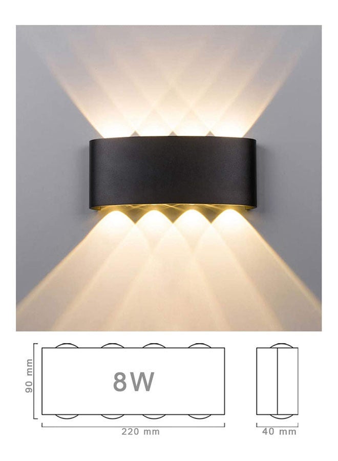 Led Wall Light Outdoor 8W Waterproof Nordic Style Wall Lamps Yellow - Image 2