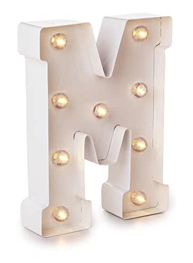 Light Up Alphabet Letter M Surprise For Birthdays And Special Occasions White