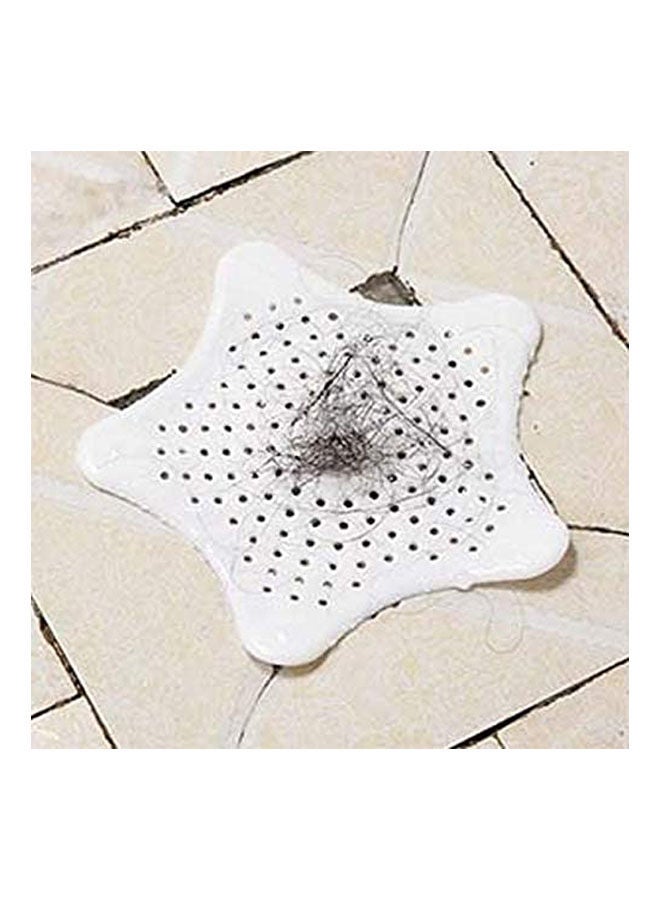 Pentagram shape kitchen sink anti-blocking silicone floor drain filter White - Image 2