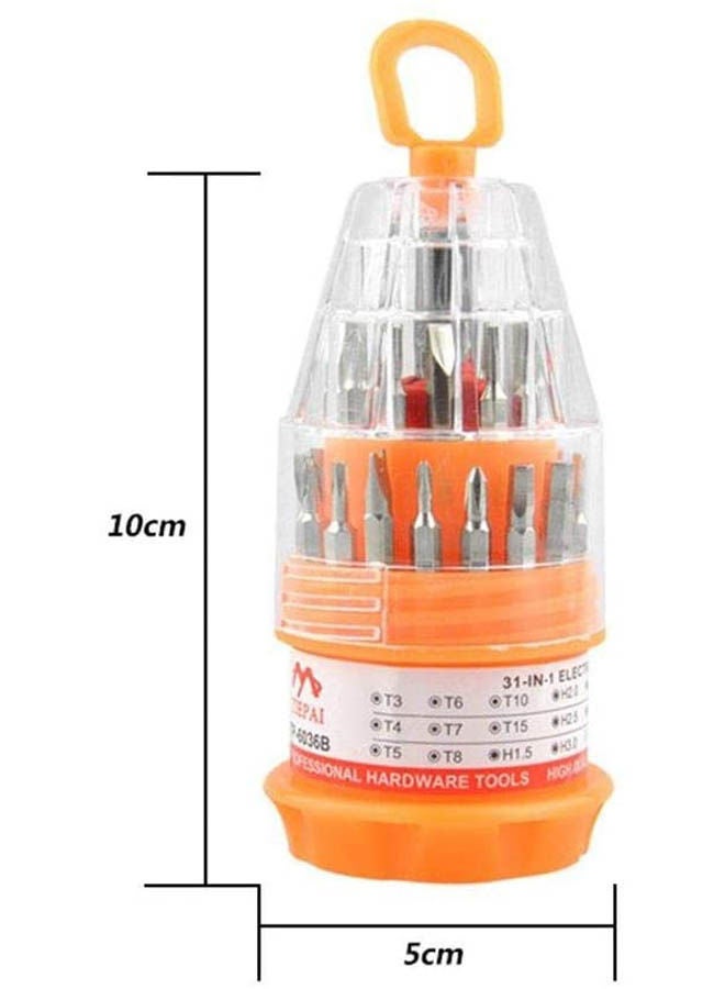 Screwdriver Bit Set 31 In 1 Magnetic Mini Screwdriver Bits Torx Phone Watch Laptop Repair Tool Set Multicolour - Image 2
