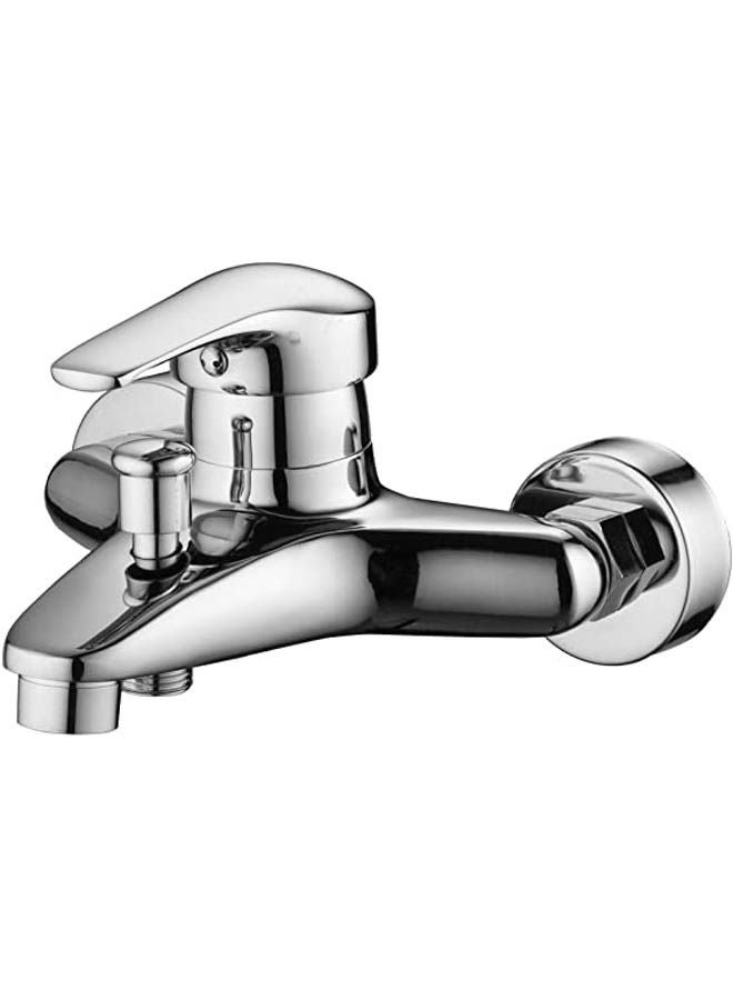 Wall Mounted Bath Mixer Tap Faucet Silver