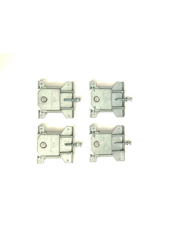 Adjustable Sliding Door Mechanism 4 Pcs Silver  - Image 2