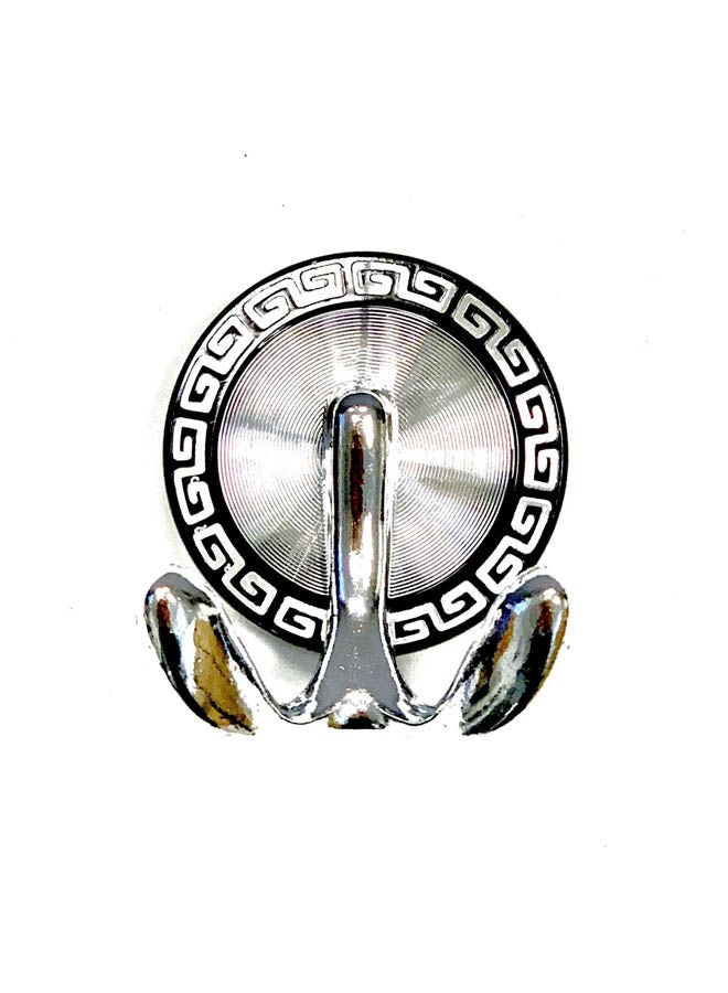 Clothes Hook 2 Hooks Silver  - Image 1