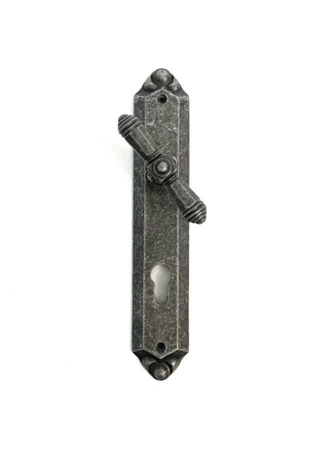 Siag 1 2 Cylinder Door Handle Silver - Image 1