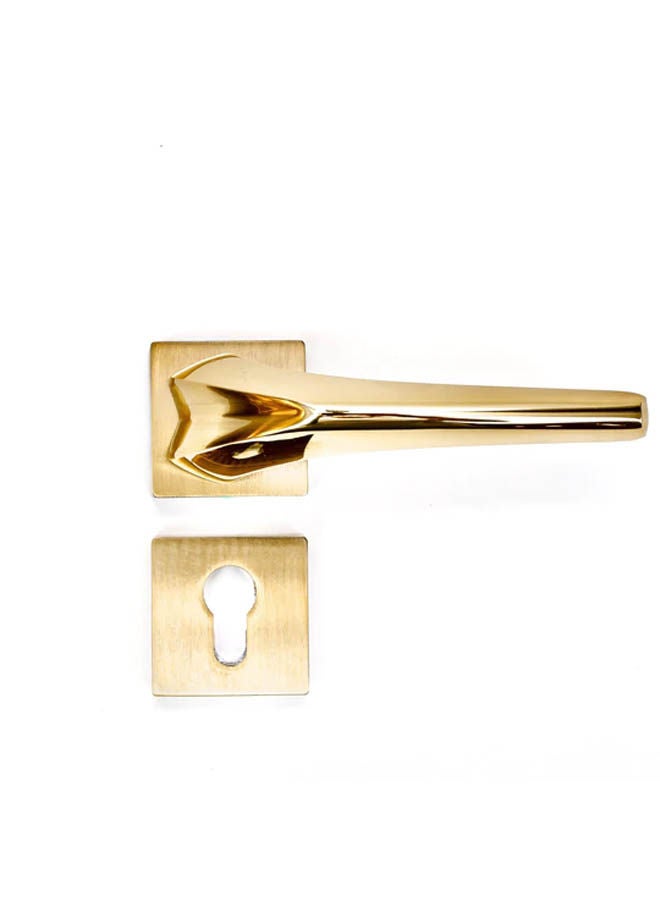 Armada Rosetta Cylinder Door Handle Gold  - Image 1