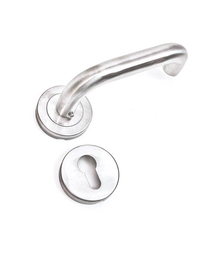Siag Baston Rosetta Cylinder Door Handle Silver  - Image 2