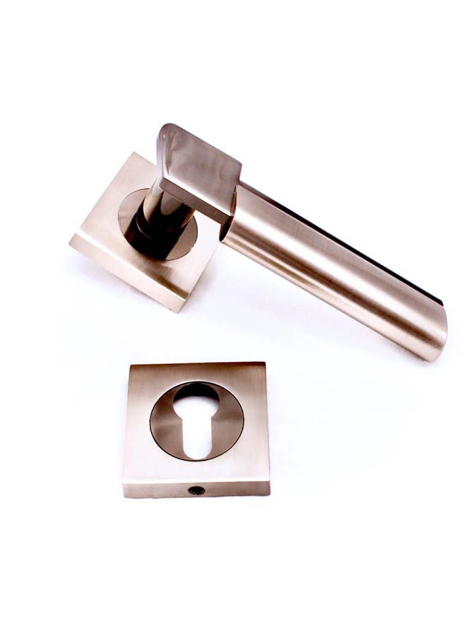 Siag Linda Rosetta Cylinder Door Handle Silver 