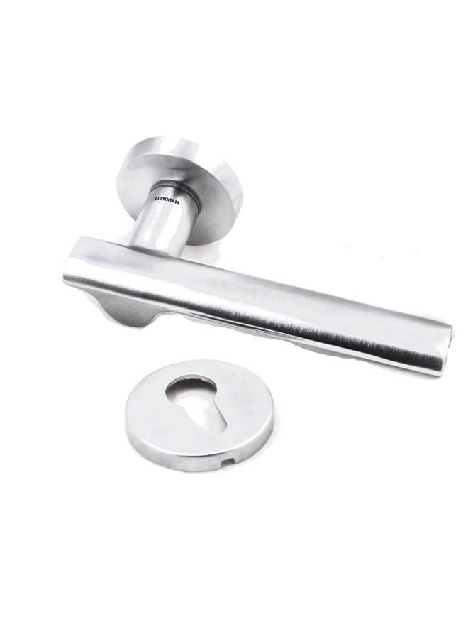 Siag Rosetta Copper Cylinder Door Handle 3191 Silver  - Image 1