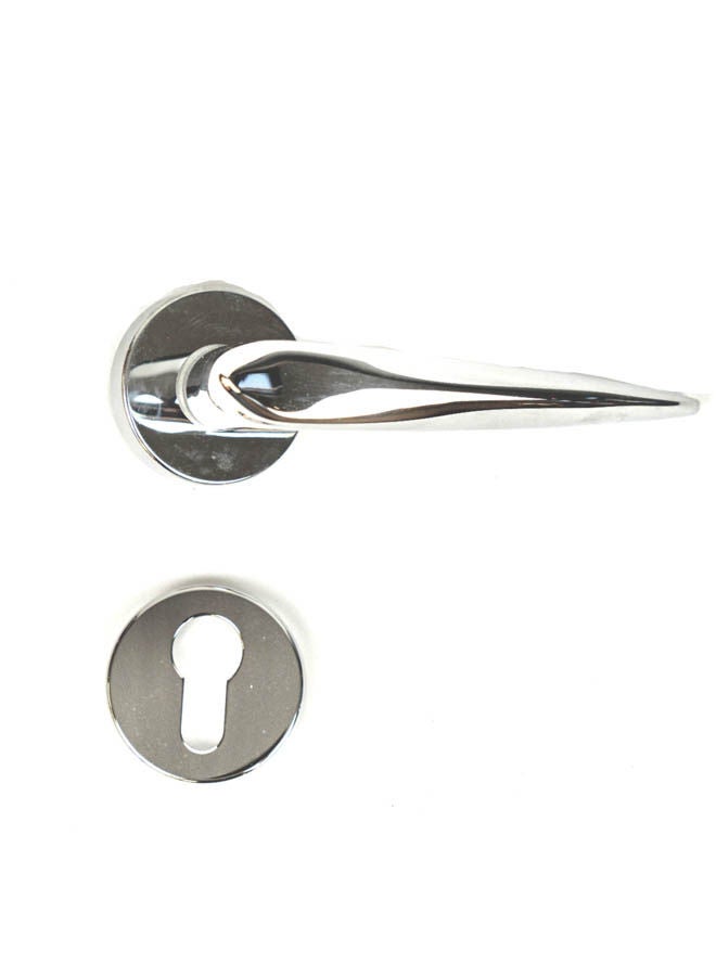 Siag Rosetta Copper Cylinder Door Handle 381 Silver - Image 1