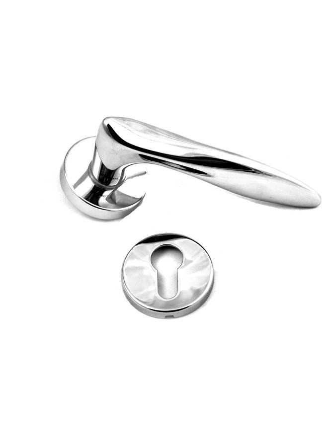 Siag Rosetta Copper Cylinder Door Handle 381 Silver - Image 2