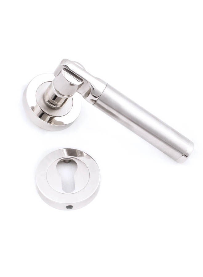 Siag Sebboy Rosetta Cylinder Door Handle Silver - Image 1