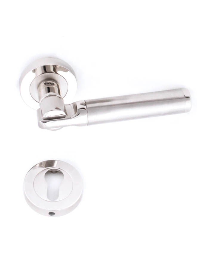Siag Sebboy Rosetta Cylinder Door Handle Silver - Image 2