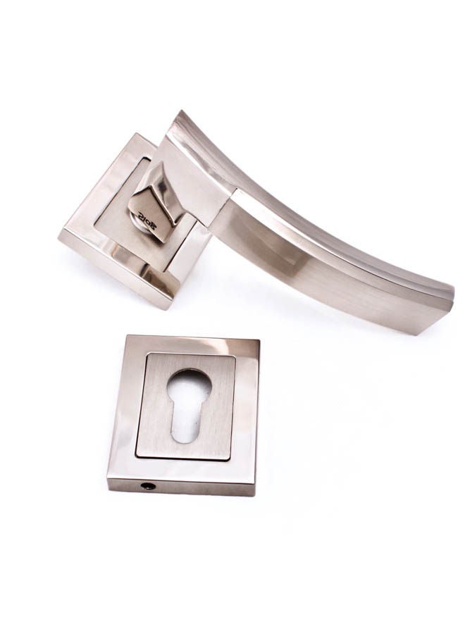 Siag Urve Rosetta cylinder Door Handle Silver