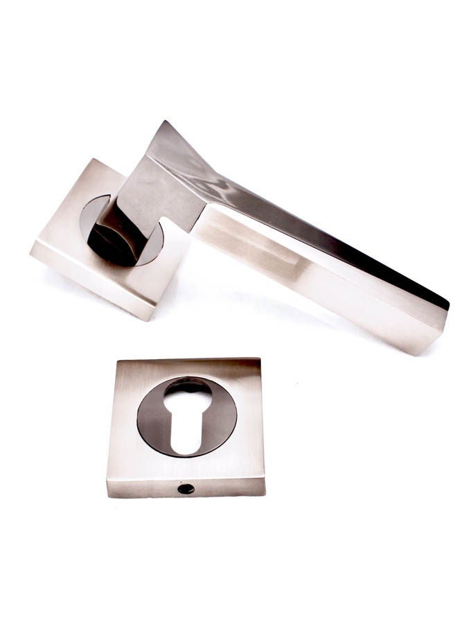 Siag Yildiz Rosetta Cylinder Door Handle Silver - Image 1