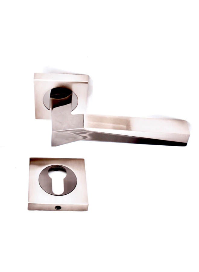 Siag Yildiz Rosetta Cylinder Door Handle Silver - Image 2