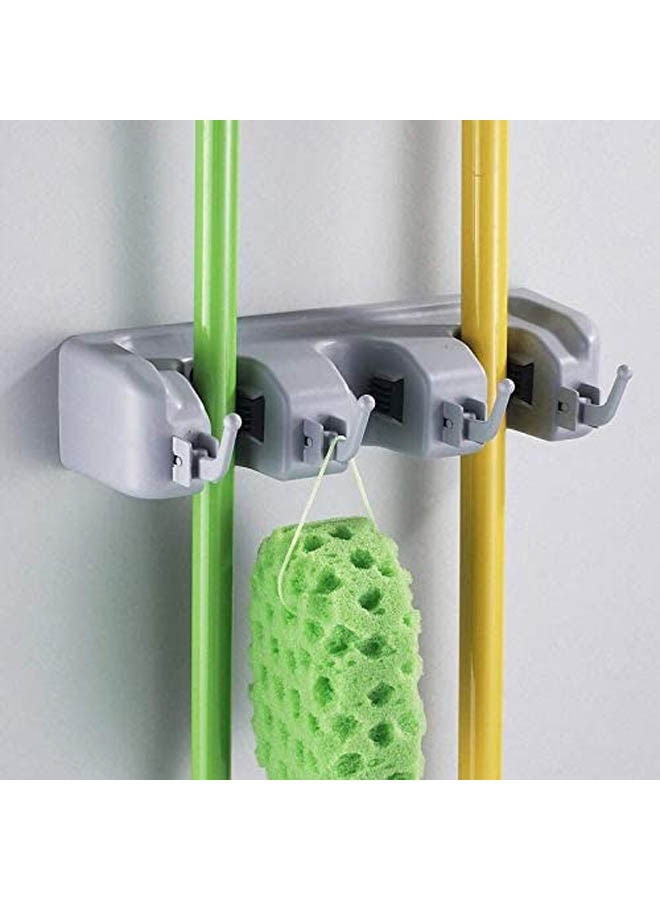 Mop And Broom Holder Wall Mount Grey  - Image 2