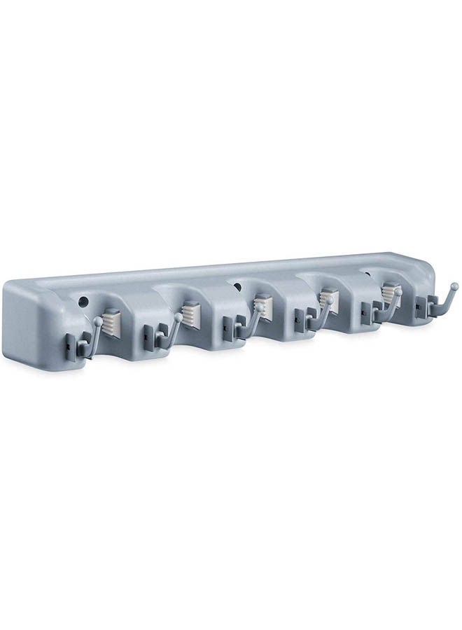 Mop And Broom Holder Wall Mount Grey  - Image 1