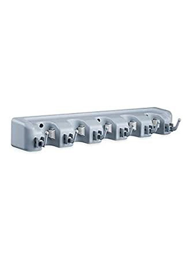 Mop And Broom Holder Wall Mount Grey  - Image 1