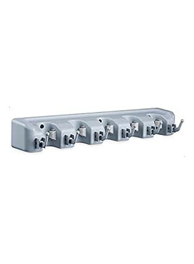Mop And Broom Holder Wall Mount Grey  - Image 1