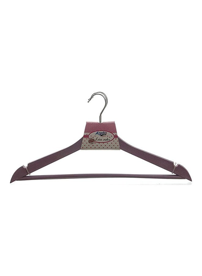 Plastic Wooden Hanger Set 3 Pcs Brown