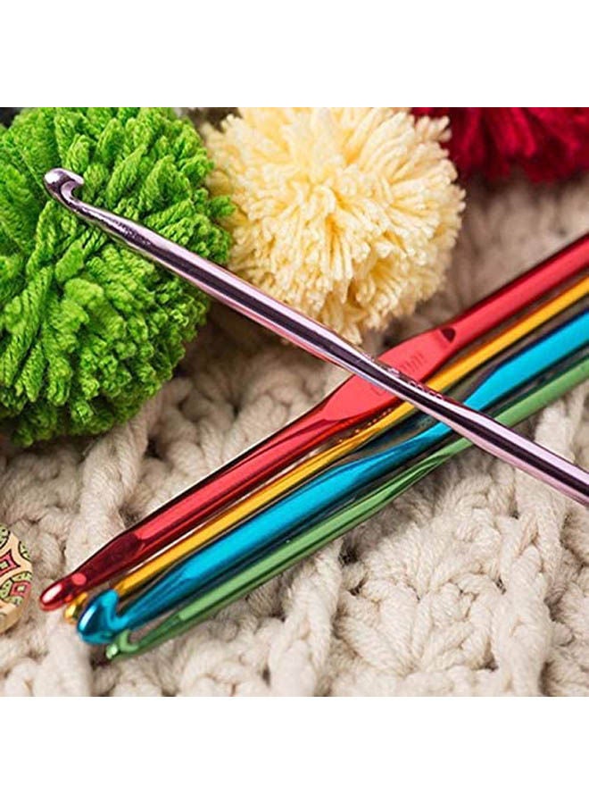 مجموعة مكونة من 22 قطعة من إبر الحياكة المصنوعة من الألومنيوم متعددة الألوان - Image 2