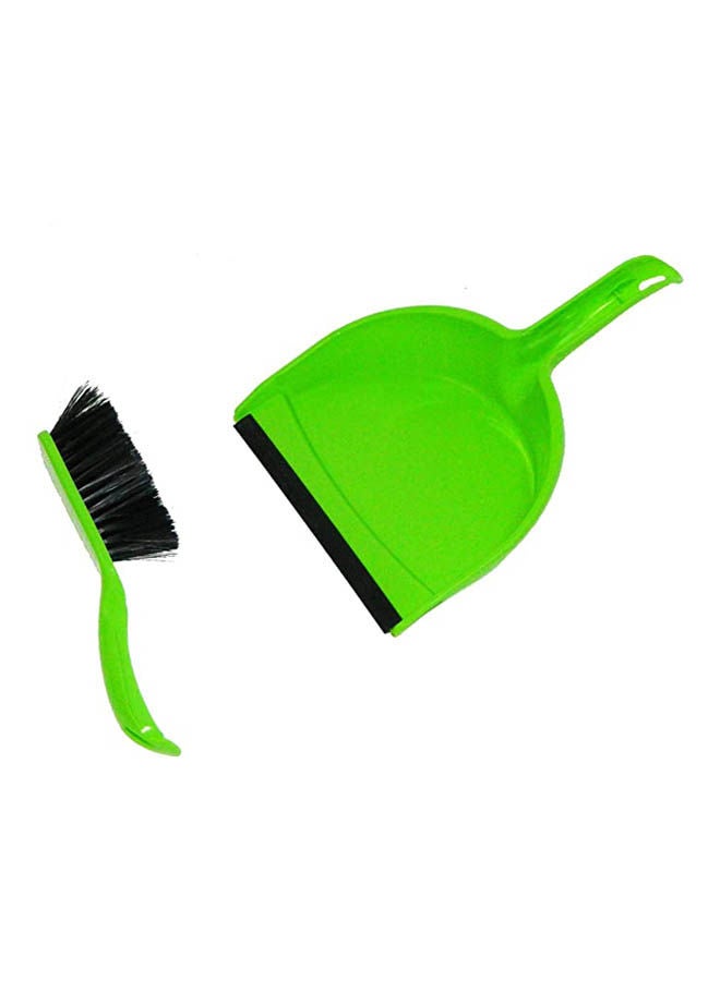 Dust Pan With Brush Set Green 30*20cm 