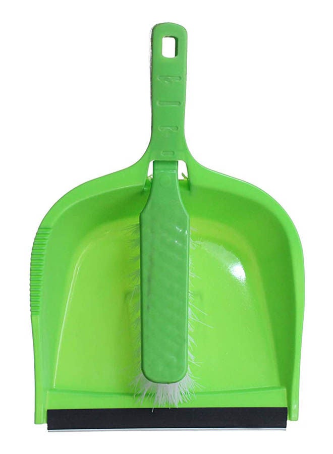 Dust Pan And Brush, Lime Green 