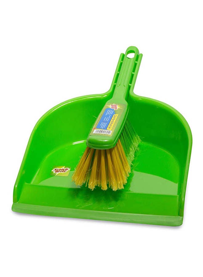 Dust Pan And Brush Green 