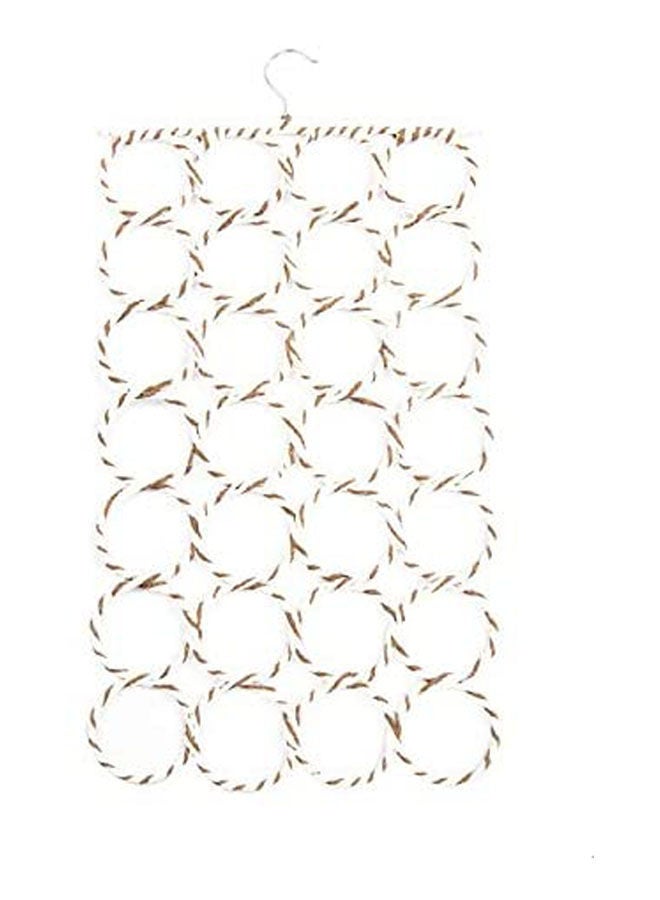 Generic - Fabric Scarves Hanger 28 Holes Brown - Image 1