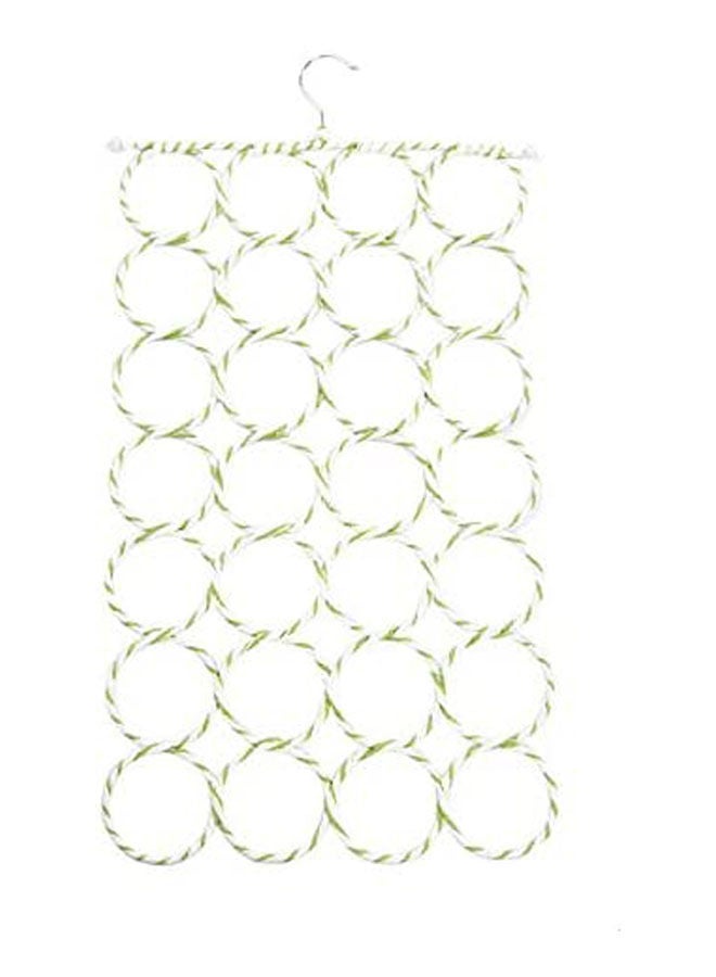 Fabric Scarves Hanger 28 Holes Green