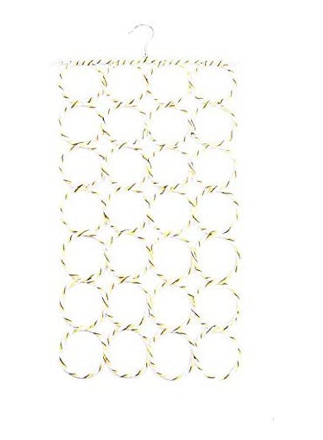 Generic - Fabric Scarves Hanger 28 Holes Yellow - Image 1