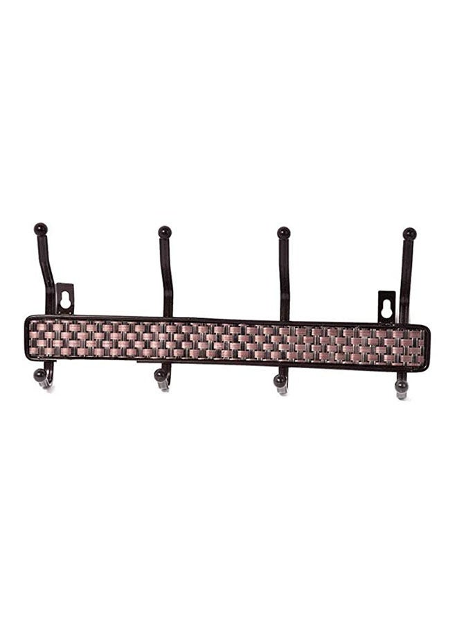 Flat Steel Wire W- 4 Hook Black 14x34cm 